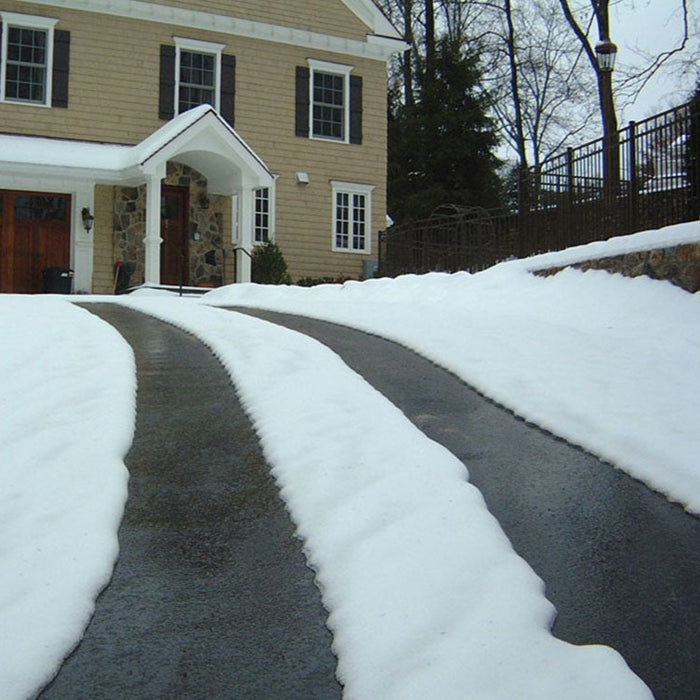 Snow Melting & De-icing System Over Asphalt for Driveways and Garage Ramps